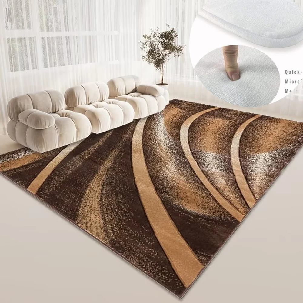 Light Luxury Soft Living Room Carpet Big Area Rug for Bedroom Soft Non-slip Floor Mats for Kids Room Decor Brown Decoration Home