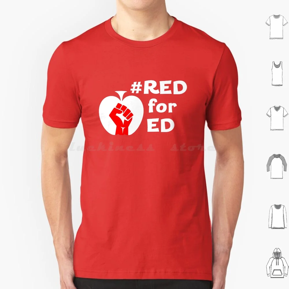 Redfored Red Fist White Words T Shirt Men Women Kids 6xl Redfored Ed Red For Ed Fund Our Future Cuts Hurt Kids Rally Red White