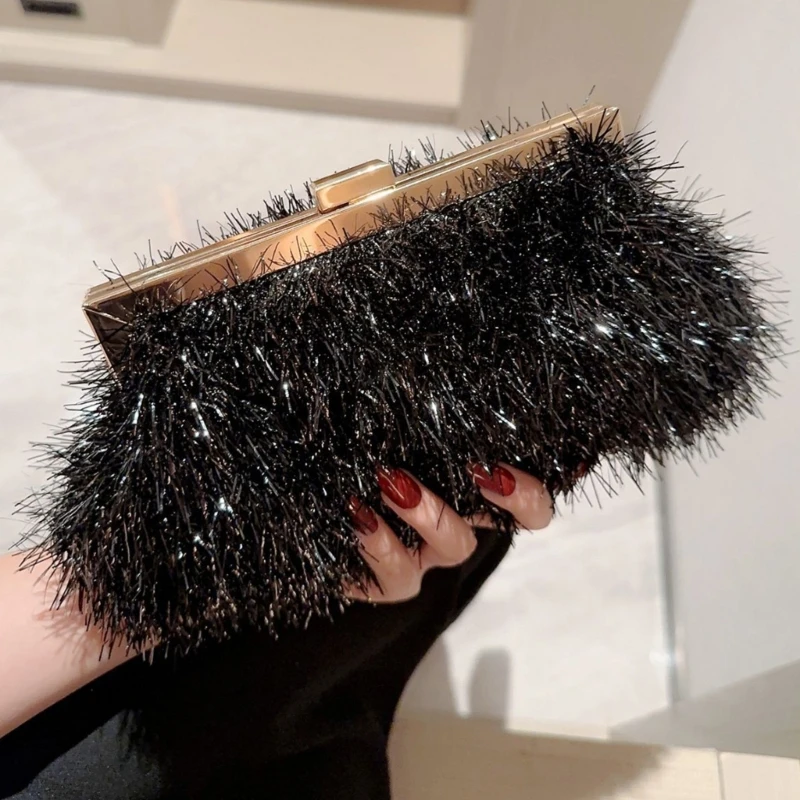 

Stylish Evening Bag Handbag Purse Clutch Purse Shoulder Bag Detachable Chain Drop shipping