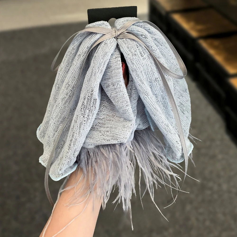 

Модная заколка для волос для женщин, элегантные седые тканевые художественные заколки для волос, аксессуары для волос в корейском стиле