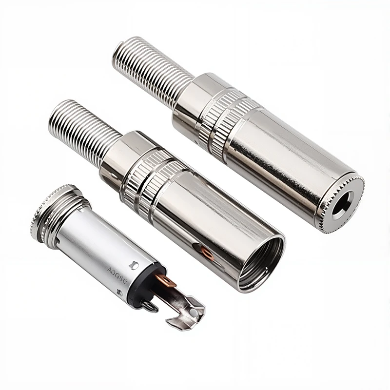 Metal Socket Mono Stereo Connector 3.5mm Female Jack 2/3Pole Audio Solder Wire for Video Earphone