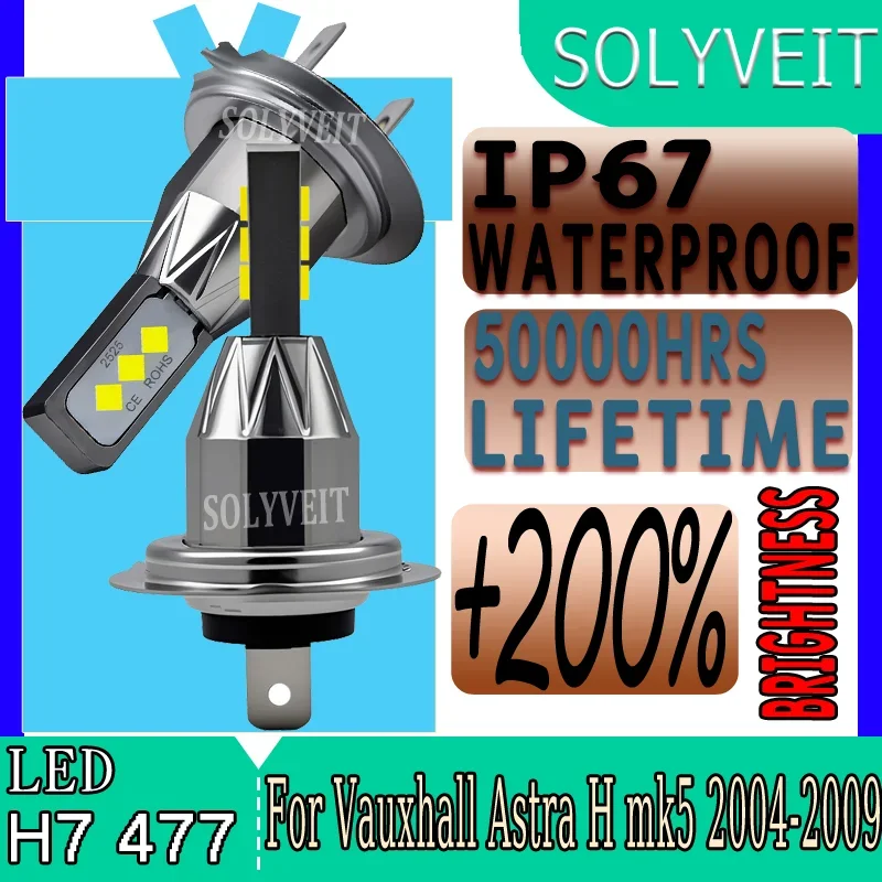 

Shockproof H7 477 Long-Lasting LED Low Beam Lights 50000 Hour Lifespan For Vauxhall Astra H mk5 2004 2005 2006 2007 2008 2009