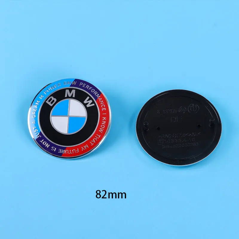 3Pcs 45mm 74mm 82mm Steering Wheel Logo Sticker Car Front Hood Badge Rear Trunk Emblem For BMW E36 E64 F30 F32 F34 X1 X3 X5 X6