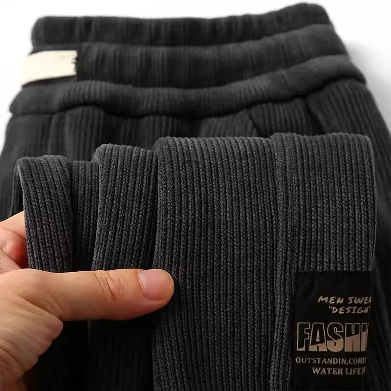 

Мужские свободные повседневные спортивные брюки для осени и зимы, большие размеры, 300 Pou, американские ретро-джоггеры с манжетами, дизайн Small ence