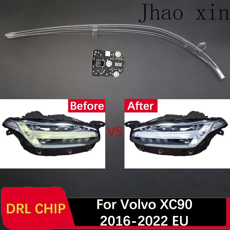 Lamp Tube for Volvo XC90 White Light 2016-2022 EU Car Daytime Lights DRL CHIP Guide Strip Angel Eye Circuit Board Ballast Module