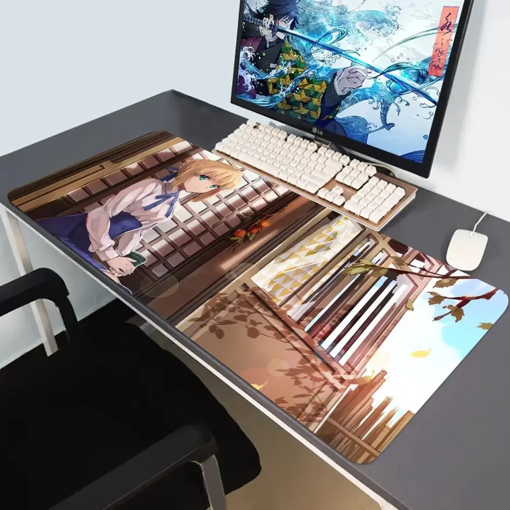 

Mousepad Anime Fate Saber Alter Keyboard Pad Mat Laptop Office Carpe Accessory XL Computer PC Gaming Mouse Pads Large Gamer Mats