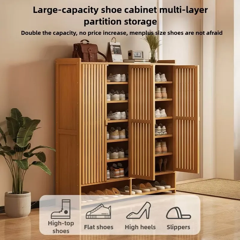 Shoe cabinet for home use, doorstep storage cabinet, wall facing hallway, indoor entrance, rental room, multi-layer shoe rack image 2