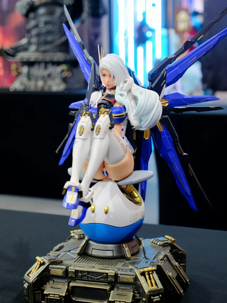 In Stock 38cm New Mecha Girl Freedom Girl Wings Of Liberty Machine Gk Beautiful Girl Statue Pvc Action Figure Model Toy Gifts