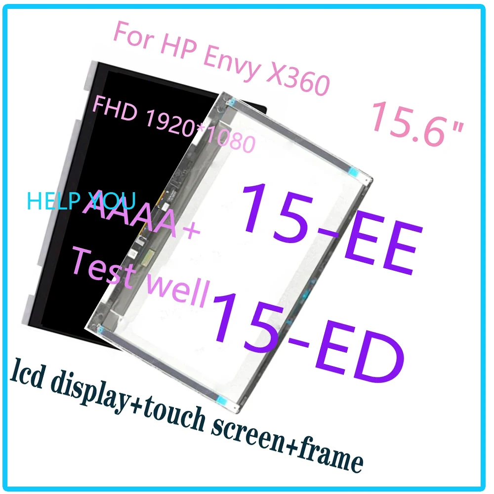 Test 15.6‘’ FHD IPS LCD For HP Envy x360 15-ED 15M-ED 15-ee0504sa 15m-ee0013dx 15-ee LCD Display Touch Screen Digitizer Assembly