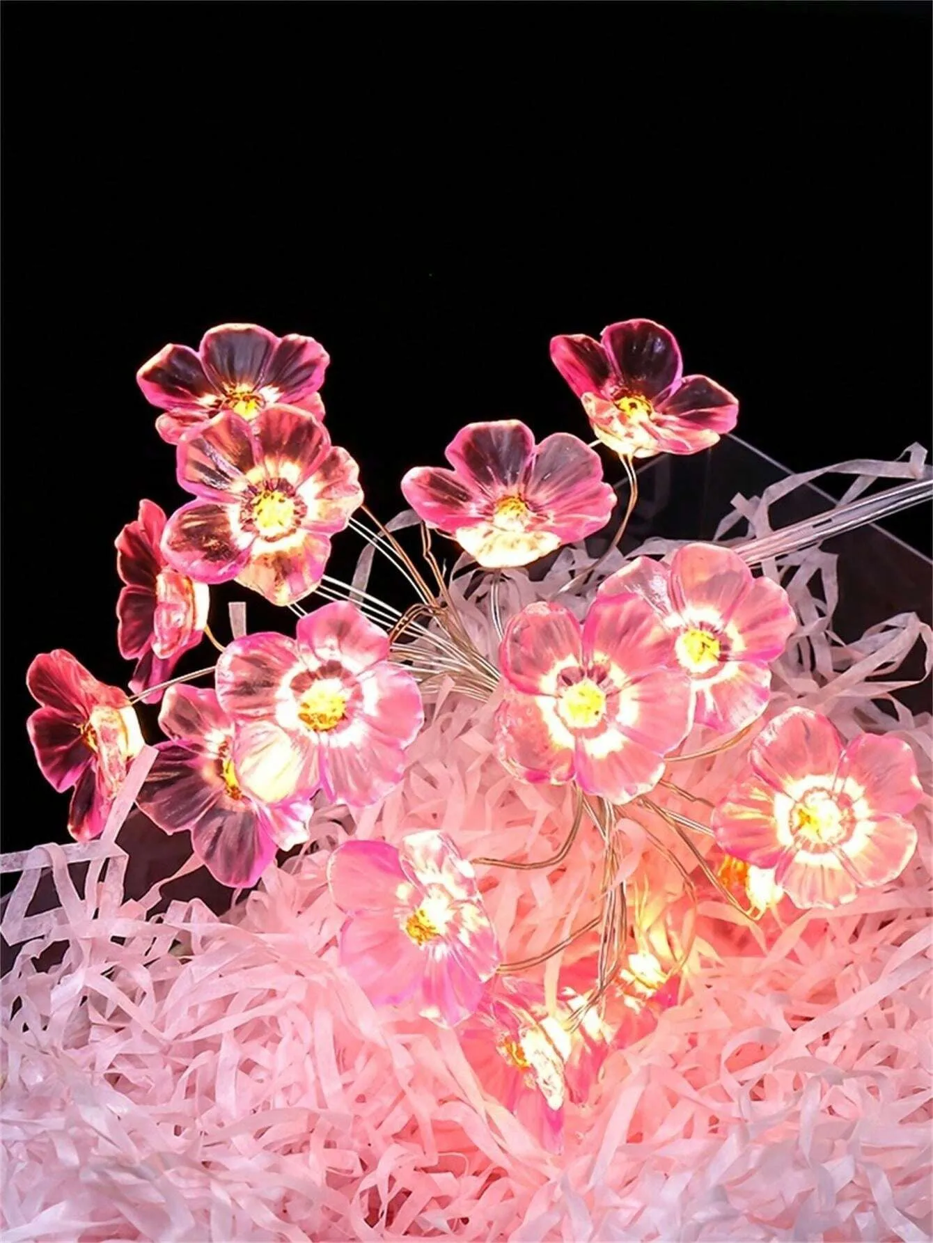 

1PC2M20LED pink cherry blossom battery box string light, suitable for holiday, wedding, indoor, garden, party decoration