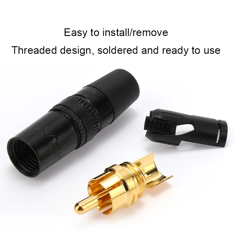 Audiophile Rca NYS373 Jack Plug Koper Rhodium/Vergulde Rca Connector Voor Luidspreker Terminal Audio Kabel Plug Adapters