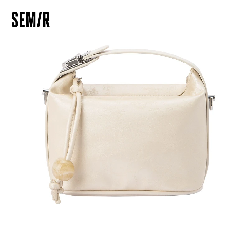 Semir Bag Handbag Women 2024 New Chinese Style Dumpling Bag New Chinese Style Beaded Shoulder Crossbody Pillow Bag