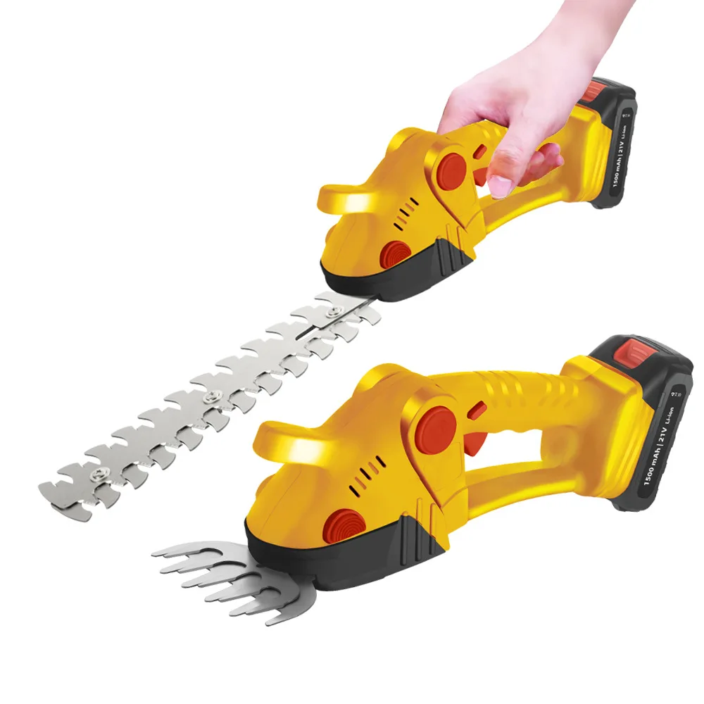 Cordless Hedge Trimmer, Portable Electric Bush Cutter, Rechargeable Garden Pruner for Hedges & Tea Plants (Battery Not Included)