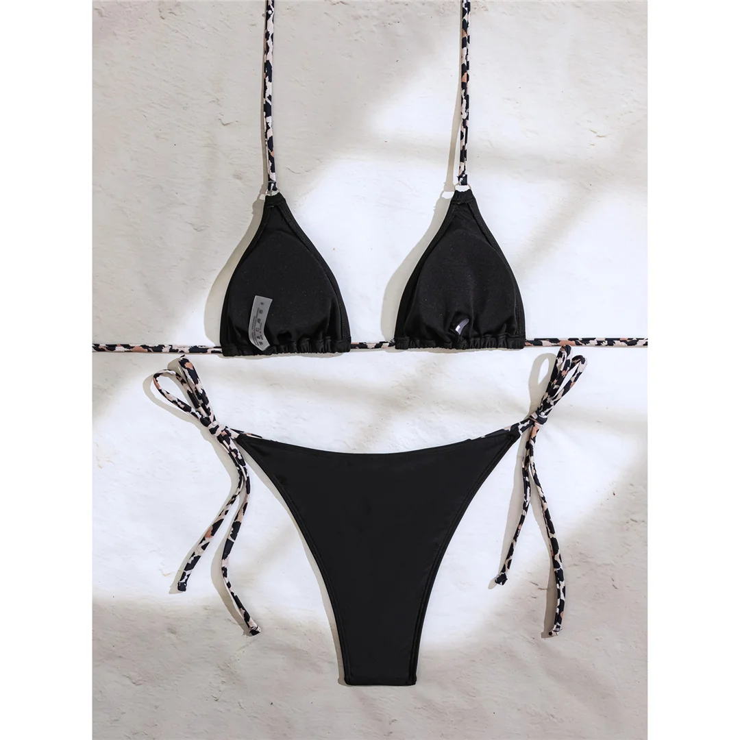 XS - L Diamant-Strass-Stern-Neckholder-Bikini Damen-Badebekleidung Zweiteiliger Bikini-Set Damen-Badeanzug Badeanzug Schwimmanzug V6863 – Detail 5