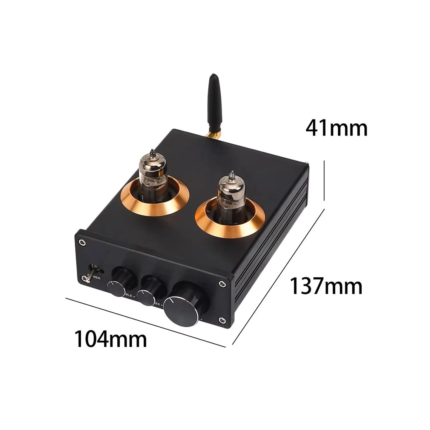 YJCO 6J5 Vakuumröhren-Vorverstärker QCC3034 Bluetooth 5.1 AptX HD 24Bit 48KHz HiFi Klangregelung Stereo RCA Vorverstärker für Verstärker und Lautsprecher – Detail 5