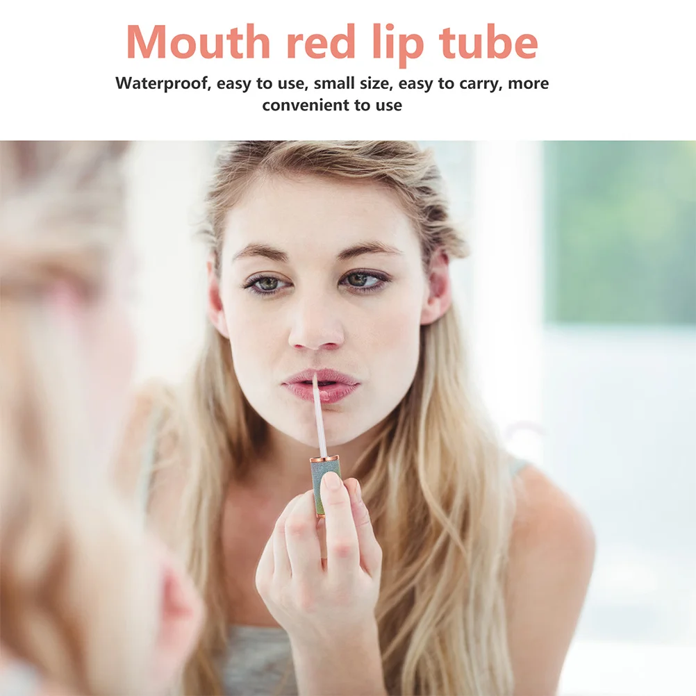 5 pçs elegantes tubos de esmaltes vazios diy recipientes de brilho labial pequenas garrafas recarregáveis artesanato mini tubos de bálsamo labial viagem