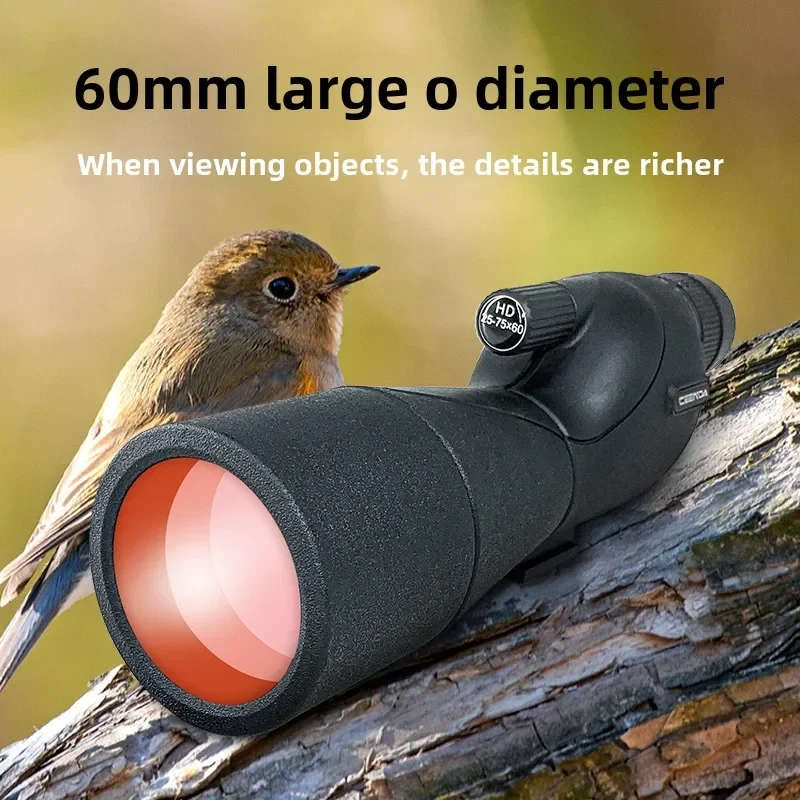 All-optical 25-75X60 Monocular Birdwatching Telescope Portable Outdoor Travel Entertainment Camping Mountain Climbing