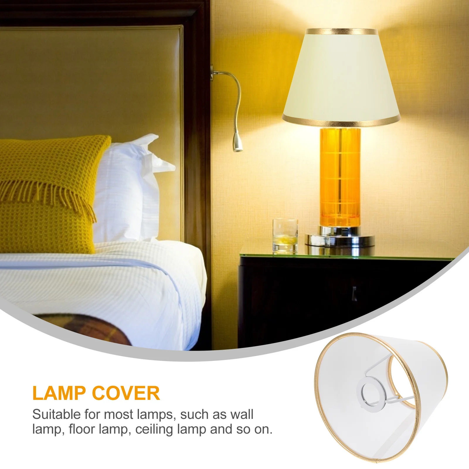 

1Pcs Cloth Lamp Shade Protective Cover Durable Decorative Light Shade Creative Warm Lighting for Bedroom Living Room