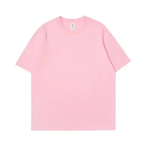 Bornladies Summer 100% Cotton Women's T-shirt Bottoming Basic Fashionable Solid Lady Short Sleeve Loose Tops Shirts 230g/㎡ Tops