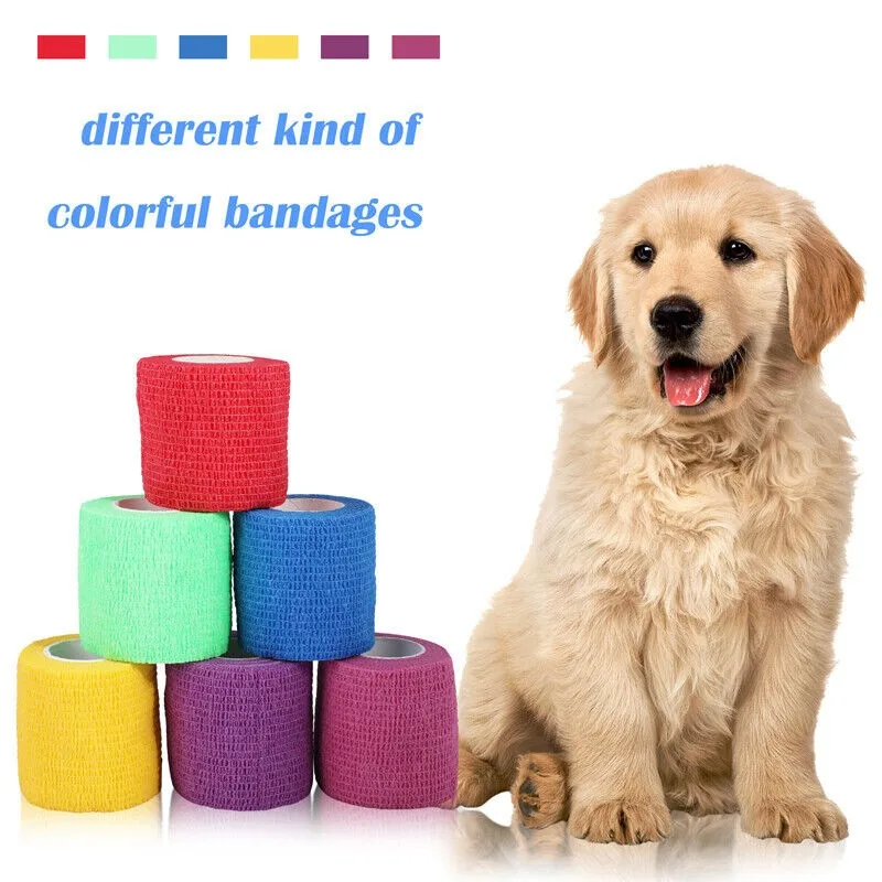 1 Roll Sport Non-woven Bandage Self-adhesive Breathable Elastic Bandages for Sports Fixing Finger Wrist Leg Protective 5cm*4.5m