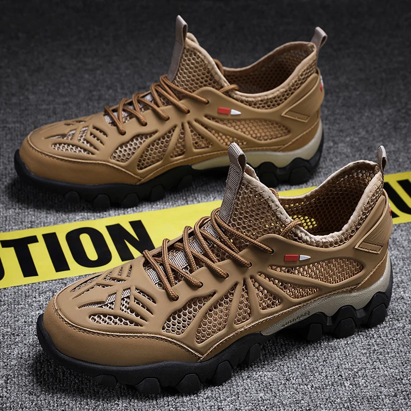 

Summer Men's Fresh Breathable Thin Single Layer Mesh Casual Sneakers Original Comfort Lightweight Sports Running Shoes for Men