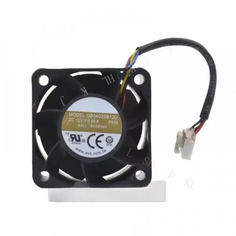 

N FOR AVC DB04028B12U 4028 DC12V 0.66A 4-Wire PWM Server Cooling Fan