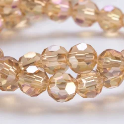 3 4 6 8mm AB color Round Crystal Beads Faceted Transparent Glass Bead Loose Spacer Bead for Jewerly Making DIY Bracelet Necklace