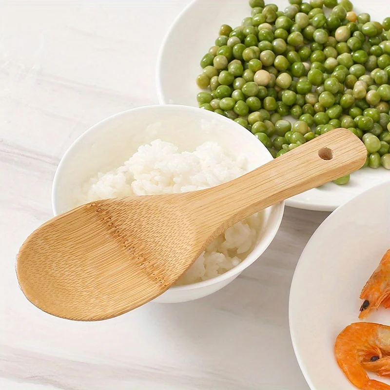 2 electric rice spoons, bamboo household natural unpainted rice spoons, electric pot, rice spoons, non stick electric shovel