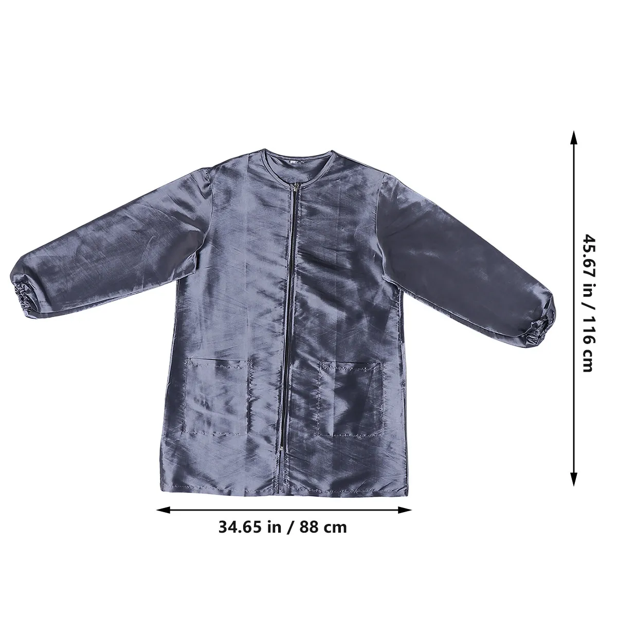 Schoonheidstechnicus Overalls Grijs L Lange mouwen Comfortabele kapperskleding Beschermende schort voor salon-spa haarverven