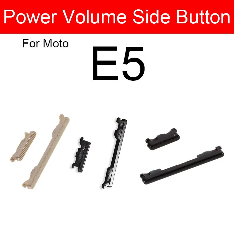 Power Key + Volume Up Down Side Button For Motorola Moto E7 E6 E6i E6s E4 E5 Plus E 2020 Volume Power Switch Replacement Parts