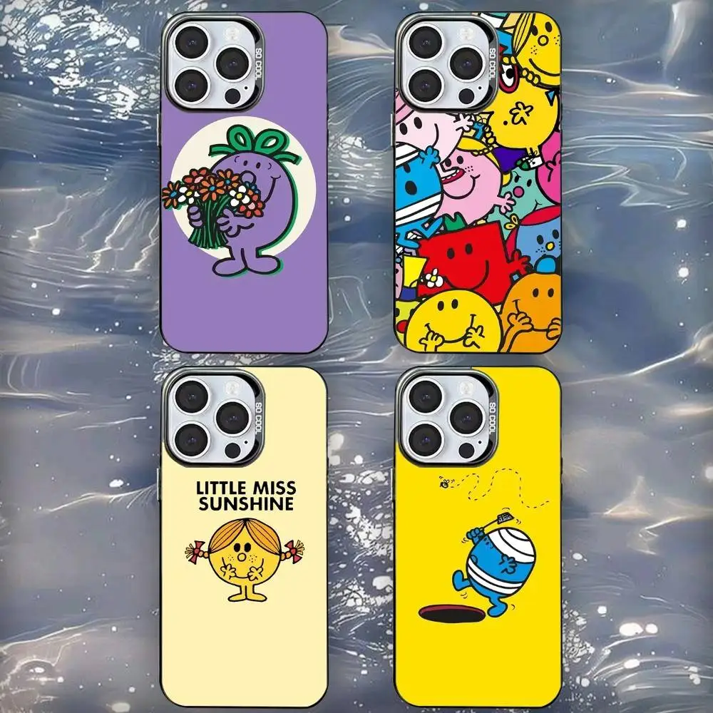 

Mr M-Mens and Littles Miss Phone Case For iPhone 16,15,14,13,12,11,Mini,Pro,SE,XS,MAX Black Matte Shockproof Cover