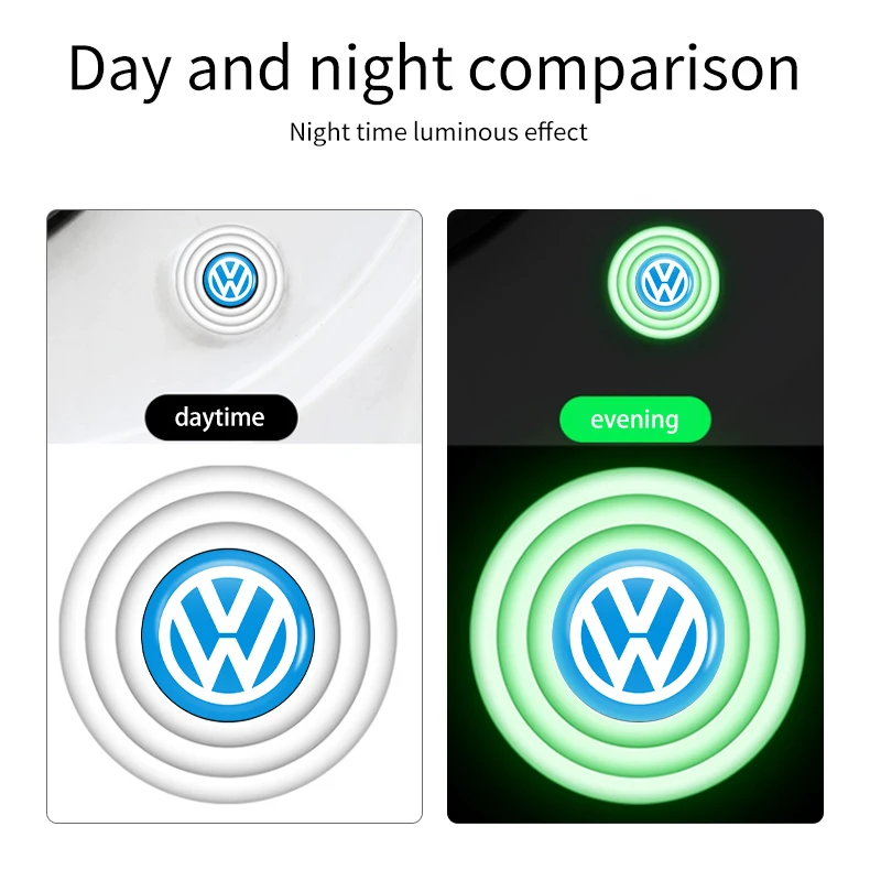 Car Door Shock Absorber Mats Silicone Luminous Soundproof Stickers Buffer For Volkswagen VW Jetta Golf GTI MK2 MK4 MK5 MK6 MK7