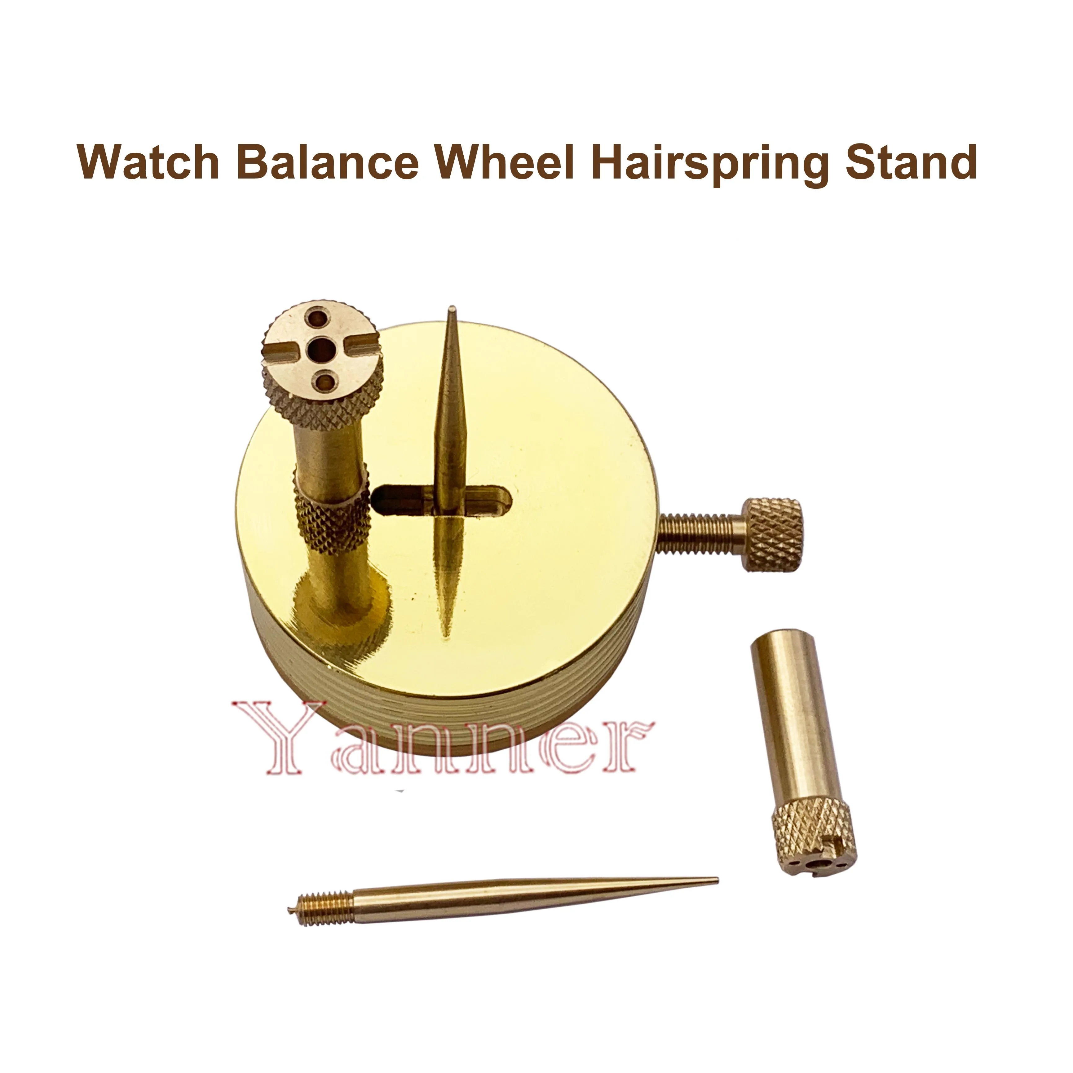 

New Watch Movement Repair Balance Wheel Hairspring Stand F31415 Brass Stand Adjustable Watch Balance Wheel Hairspring Watch Tool