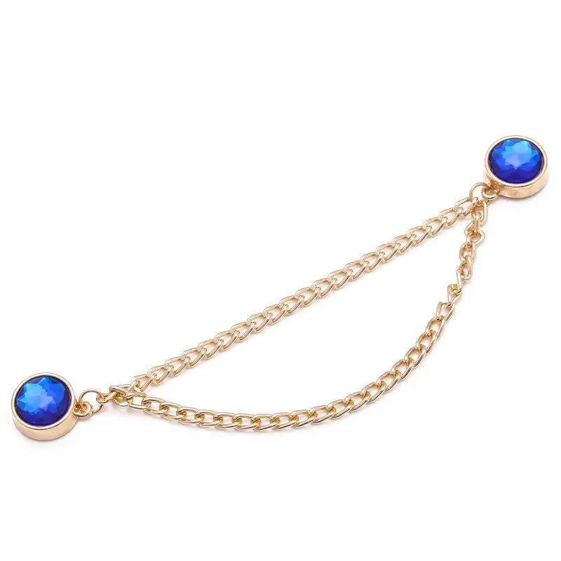 Rhinestone Magnetic Waist Cinch Clips 2 Pack Adjustable Chain Waist Adjuster for Women Daily Dress Pants Vacation Wear