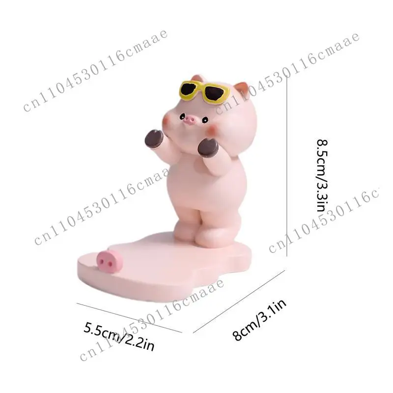 Children's phone holder, resin animal statue, desktop decoration, smartphone holder, mobile phone holder, desktop phone holder