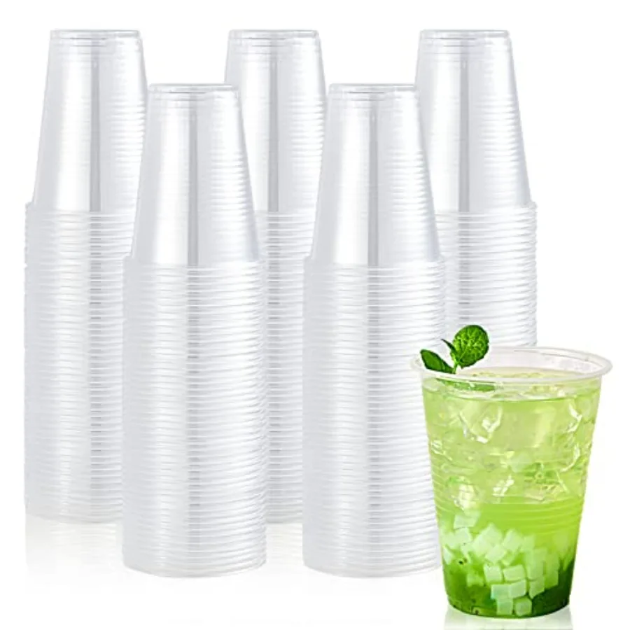 

260 Pack Clear Plastic Cups, Cold Disposable Plastic Drinking Cups for Parties, Picnic, BBQ, Travel, and Events