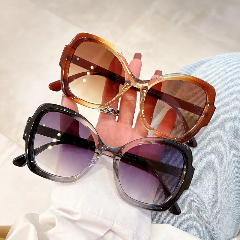 Octagonal Frame Sunglasses Lightweight Fashionable Sunglasses Gradient Lens Sunglasses Gradient For Travel Beach Sports