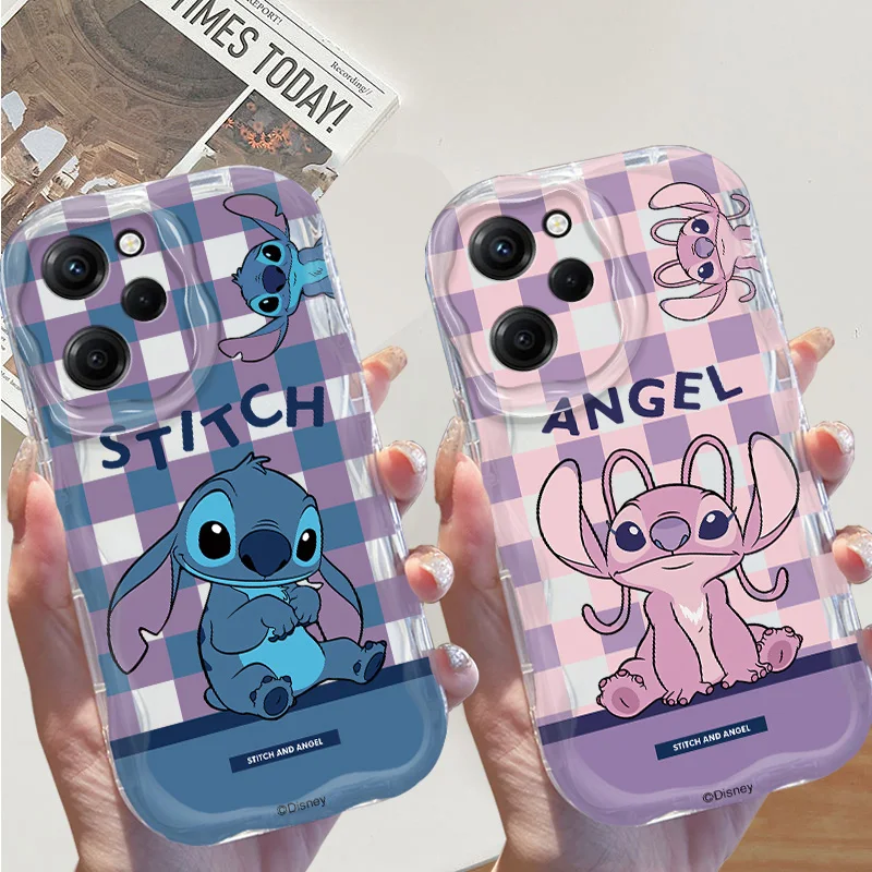 Disney Stitch Angel Cream Phone Case For OPPO Find X3 Reno 11 8 7 6 5 4 Pro Lite F Z T A5 9 15S 2018 2020 silicone Funda Shell