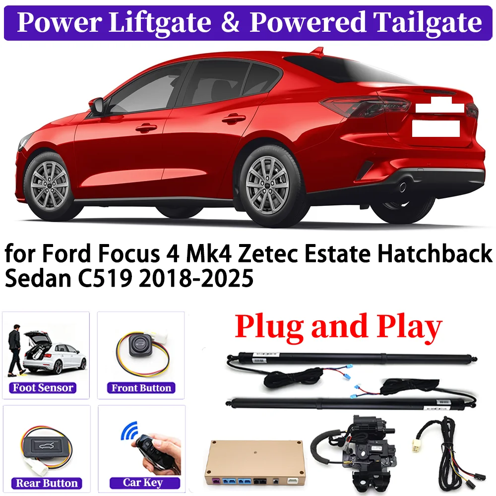 for Ford Focus 4 Mk4 Zetec Estate Hatchback Sedan C519 2018-2025 Car Automatic Power Liftgate Kit Auto Electric Tailgate System