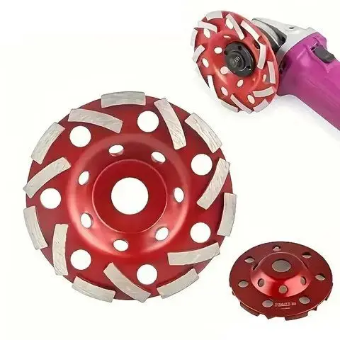 125mm Diamond Grinding Disc Wear Resistant Abrasive Cup Wheel High Hardness Sanding Wheel for Concrete Grinding Polishing