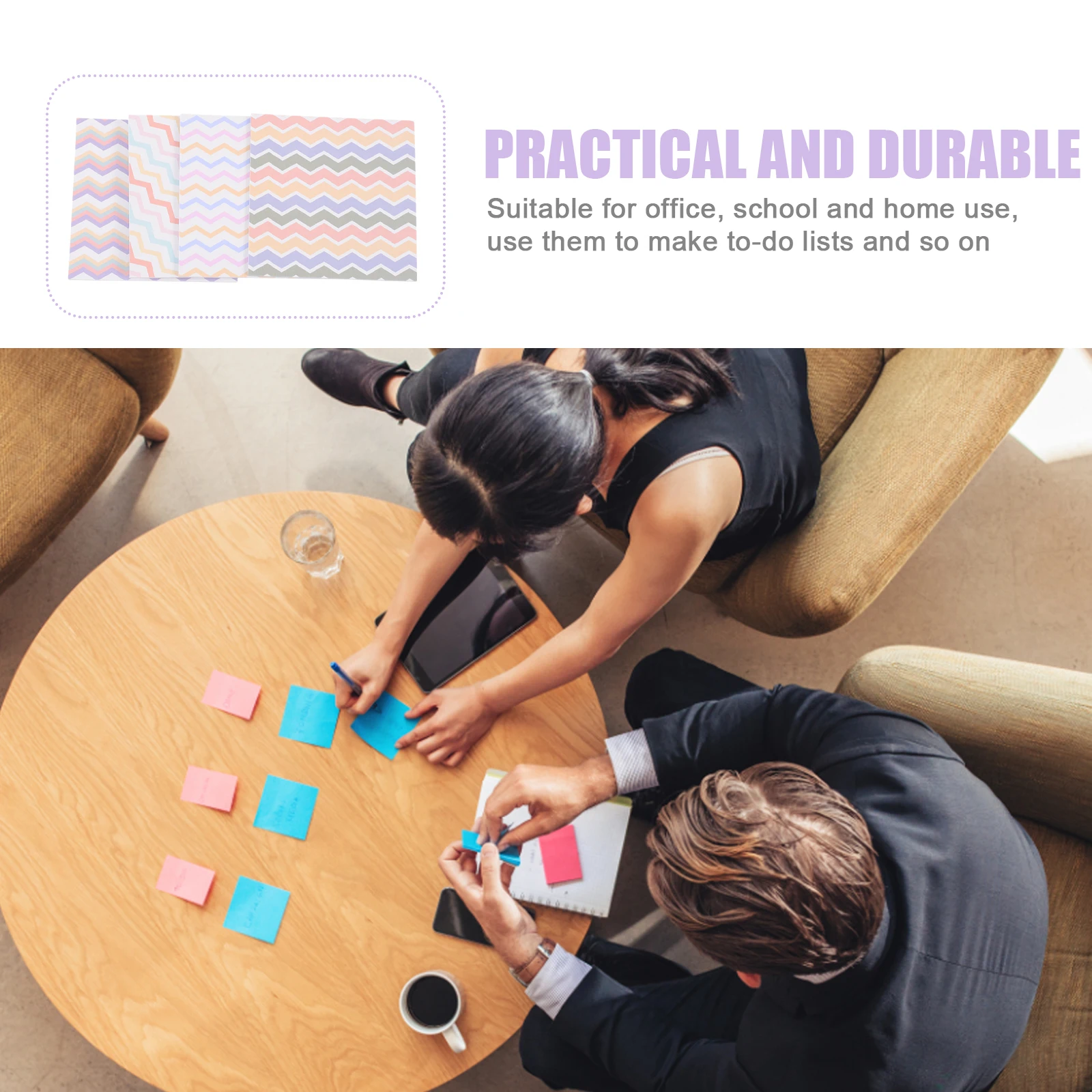 

32pcs Plaid Texture Memo Stickers Self Stick Notepads Student Teacher Supplies Adhesive Note Paper