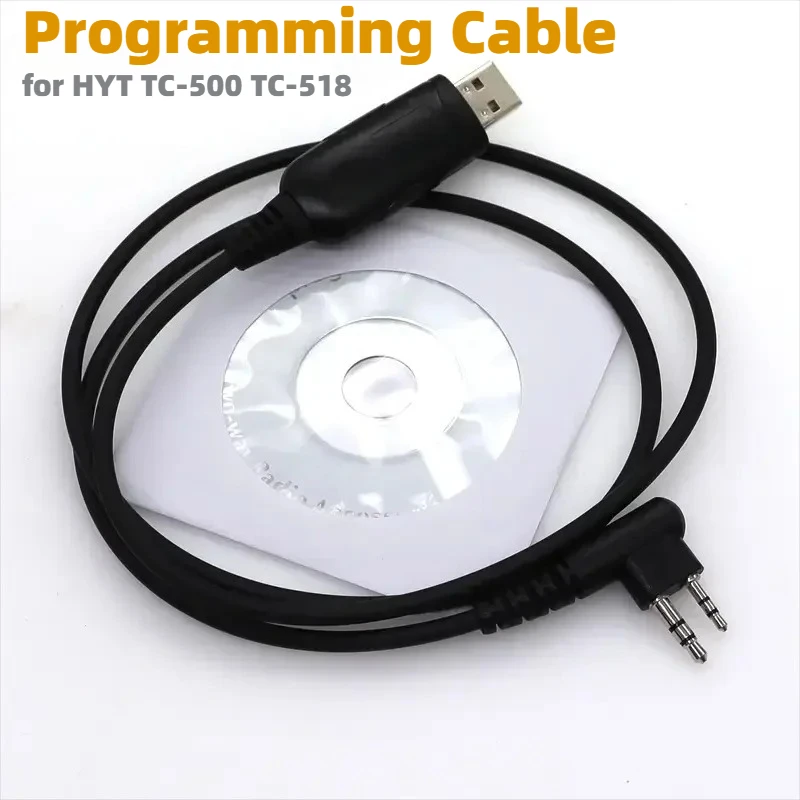 HYT PC26 USB Programming Cable for HYT Hytera TC-500 TC-518 TC-600 TC-610 TC-620 TC-700 TC-710 TC-1600 TC-2100 TC-2110 2-pin