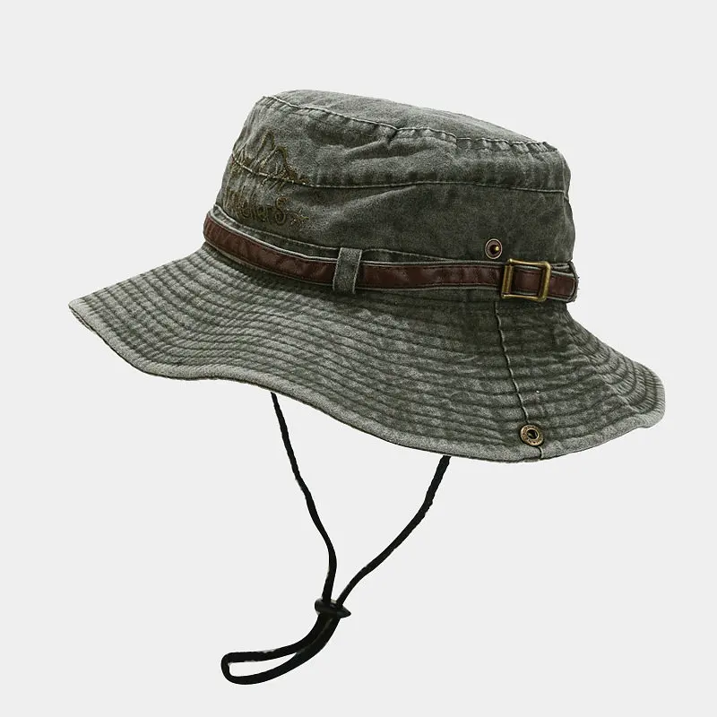 2022 Cotton Letter Embroidery Bucket Hat Outdoor Fisherman Travel Sun Cap For Men And Women 17