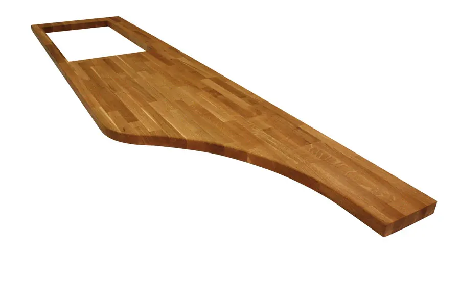 Custom Solid Wood Countertop for Kitchen & Vanity White Oak Kitchen Cabinet Countertop with Sink Cutout