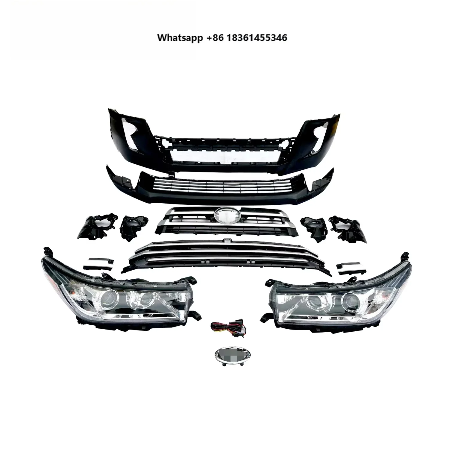 

For Highlander2015-2017 Old Style Change to New Style 2018 High Guality Front Body Kit Bumper Face