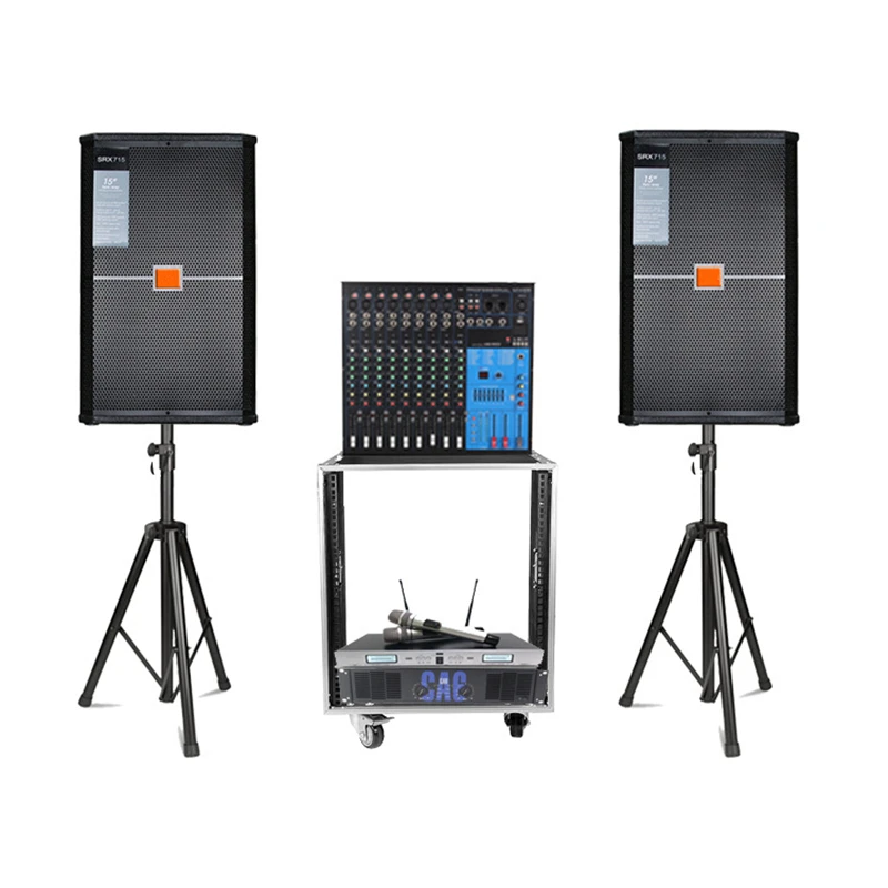 Professional KTV Karaoke DJ Sound System Full Setup Including Speaker Amplifier Wireless Microphone Processor