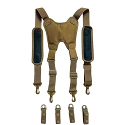 MELOTOUGH Tactical Tool Belt Suspenders 1.5 inch khaki police Outdoor combat harness