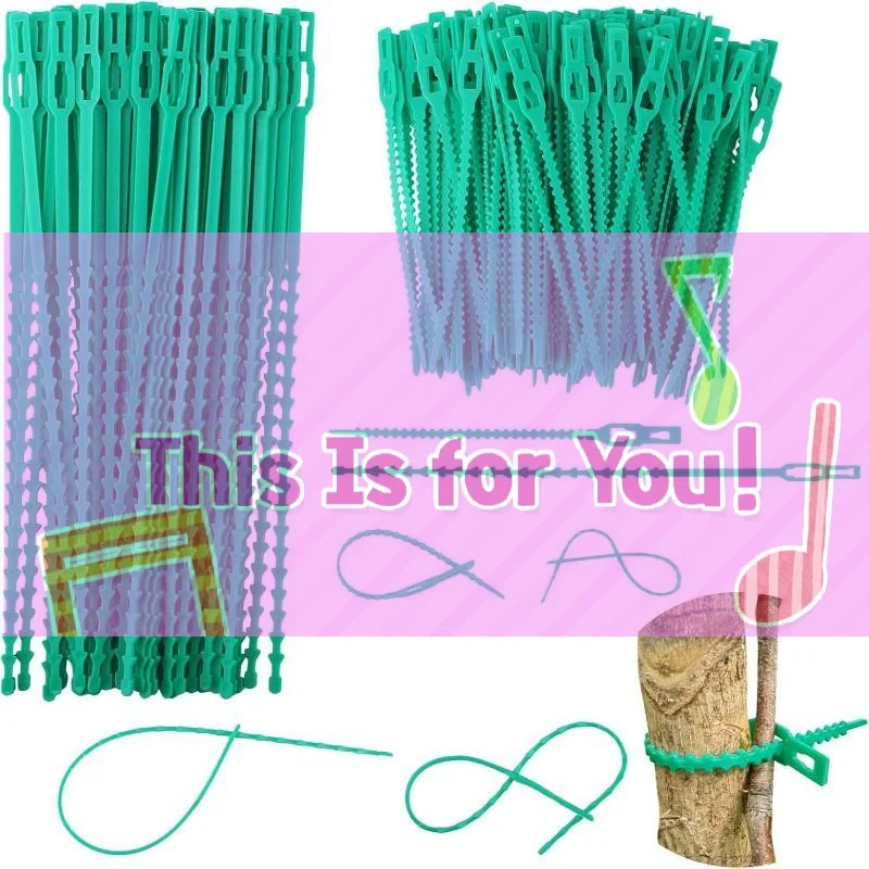 【HMA】Reusable Garden Plant Vine Tree Shrubs Support Fastener Locking Nylon Adjustable Zipper Cables Ties Organizer Tools