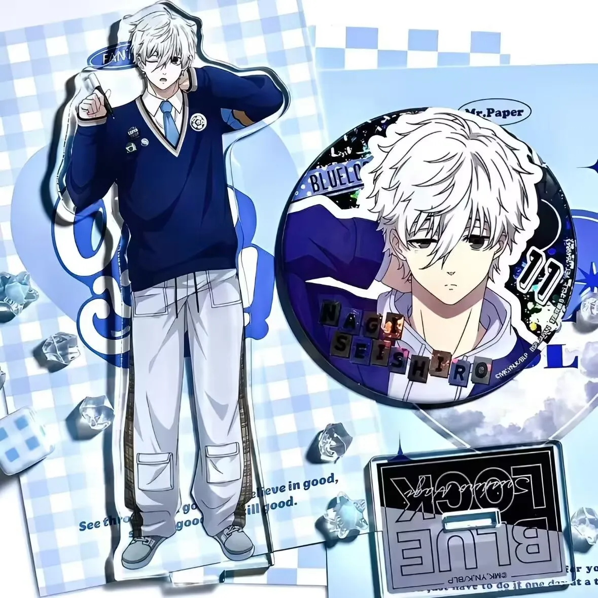 

Это самодельная акриловая стоячая вывеска «Синяя тюрьма» и «Ченшэнлан», украшение для рабочего стола «сделай сам», в одном стиле, как