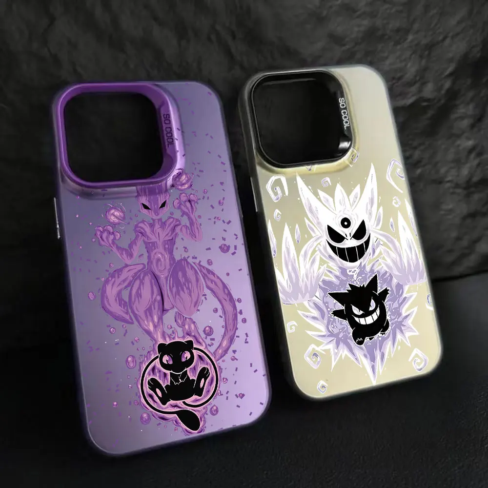 أنيمي بيكاتشو Gengar السنجاب قضية الهاتف ل Xiaomi Redmi 14C 13C 12C 10 A1 A2 A3 A5 9T 9A K60 K40 5G مكافحة سقوط ماتي الغطاء الخلفي #3